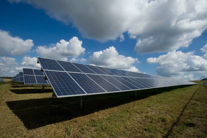 Ground-mounted solar plant